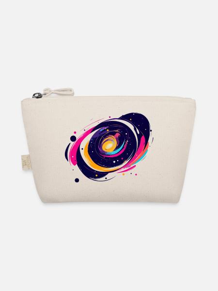 Color Swirl Galaxy Outer Space Pattern - Organic Pouch - nature - Front