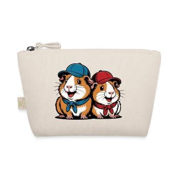 Cute Guinea Pig Friends – Funny Animal Motif - Organic Pouch - nature - Front