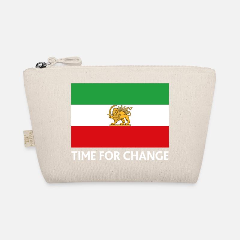 Time for Change Iran Flag - Organic Pouch - nature