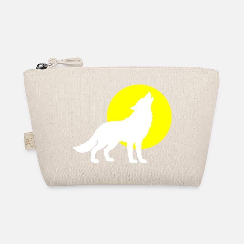 Wolf Silhouette Bio-Täschchen