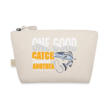 Fishing Angler Fish Fisherman Sayings Petri Heil - Organic Pouch - nature - Front