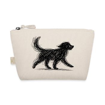 Dark griffin silhouette with wings - Organic Pouch - nature - Front