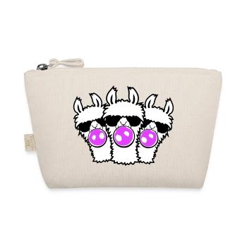 Trois lamas Lunettes de Soleil Chewing-Gum Groupe Mignon - Trousse biologique - nature - Devant