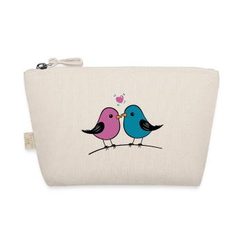 Birds kiss with heart - Organic Pouch - nature - Front