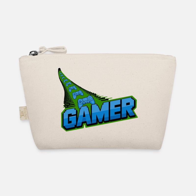 Gamer Controller Motif for Gamers and Retro Organic Pouch