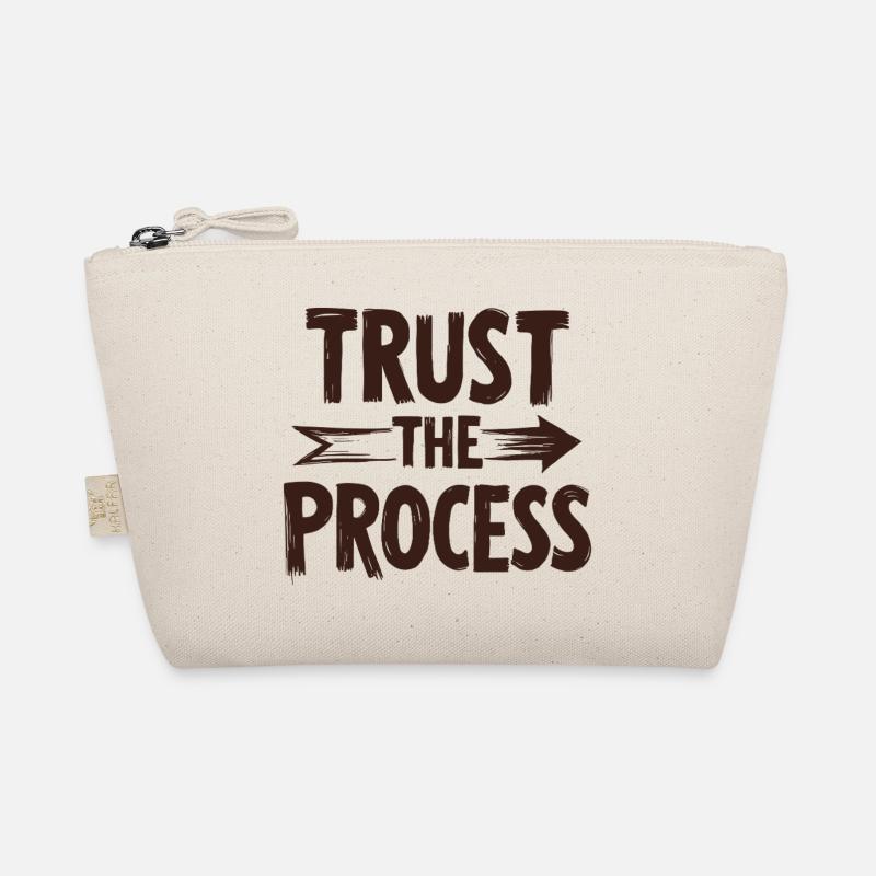 Trust the Process Schriftzug mit Pfeil Grafik Bio-Täschchen
