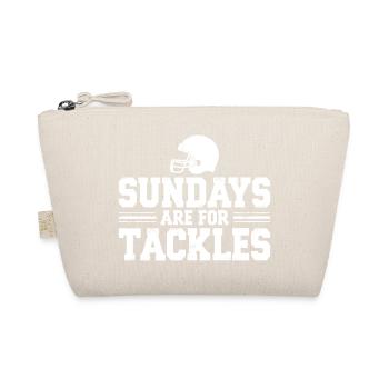 Sundays are for Tackles Football Fan Sport - Organic Pouch - nature - Front