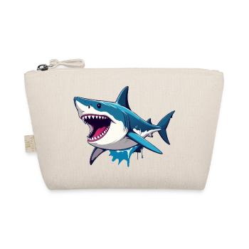 Motif maritime joyeux de l’effet de spritz du grand grand requin blanc - Trousse biologique - nature - Devant