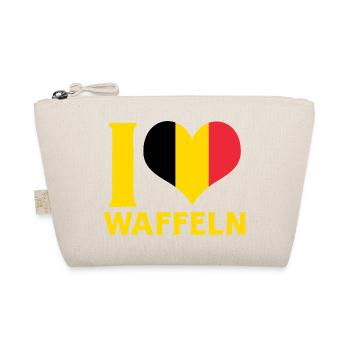 J’adore les gaufres Drapeau de la Belgique Décor alimentaire - Trousse biologique - nature - Devant