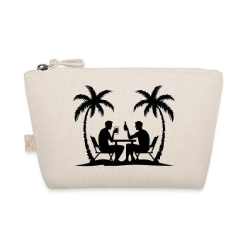 Palm Trees Party Holiday Silhouette - Organic Pouch - nature - Front