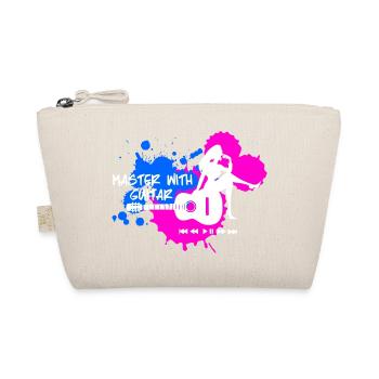 Master with guitar - Blue Pink White - Organic Pouch - nature - Front
