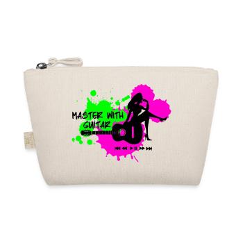 Master with guitar - Green Pink - Organic Pouch - nature - Front