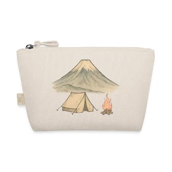 Watercolor Volcano Camping - Organic Pouch - nature - Front