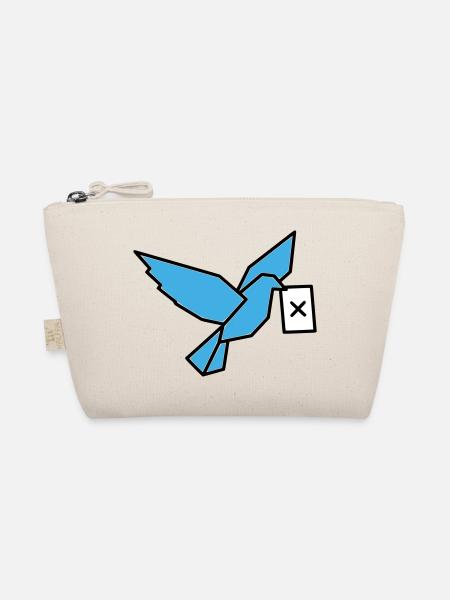 Carrier Pigeon Ballot Bird Multicolored - Organic Pouch - nature - Front