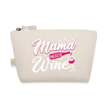 Mama Needs Wine Funny Motherhood Quote Art - Bio-Täschchen - Natur - Vorne