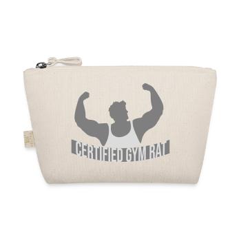Certified Gym Rat Funny Fitness Training Saying - Organic Pouch - nature - Front