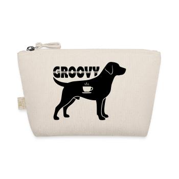 Groovy Dog Coffee Silhouette Retro - Organic Pouch - nature - Front