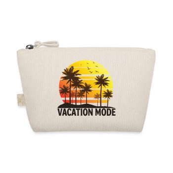 Vacation Mode Retro Palmen Sonnenuntergang Strand - Bio-Täschchen - Natur - Vorne