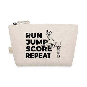 Run Jump Score Repeat - Bio-Täschchen - Natur - Vorne