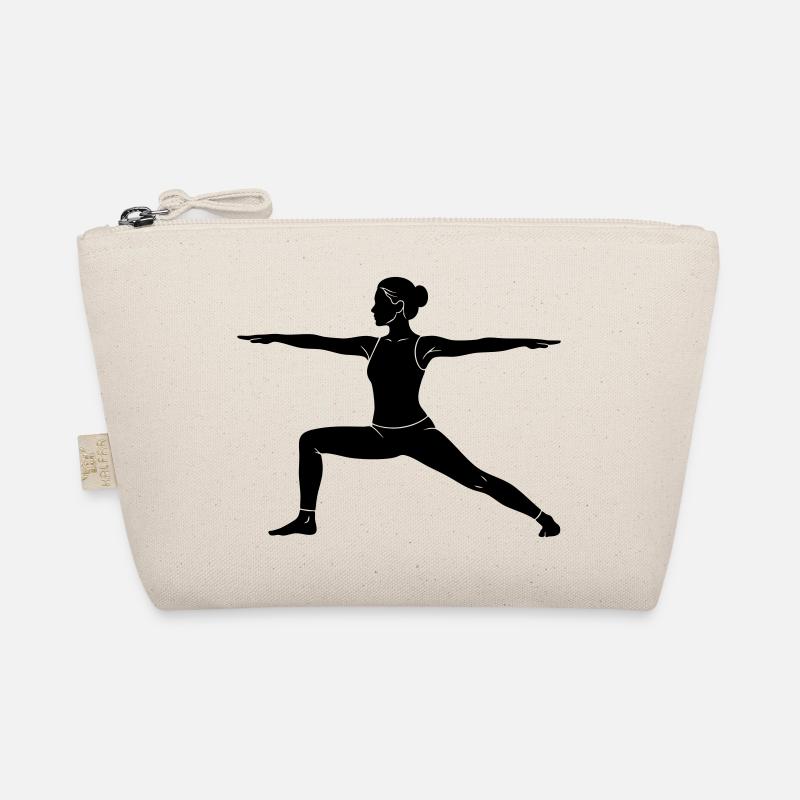 Warrior Yoga Pose Silhouette Bio-Täschchen