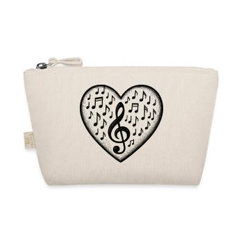 Music Heart clef love sound - Organic Pouch - nature - Front
