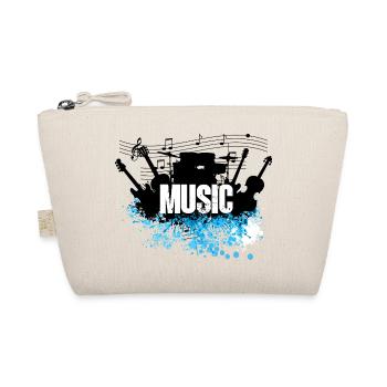 Music Splash Grunge-Typografie - Bio-Täschchen - Natur - Vorne
