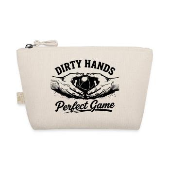 Dirty Hands Perfect Game Boule Petanque Sport - Organic Pouch - nature - Front