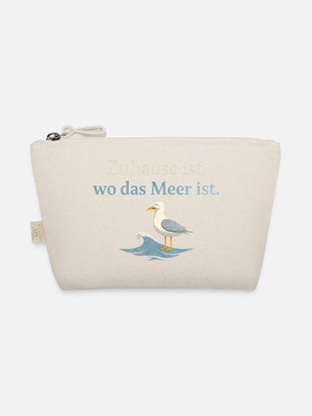 Zuhause ist, wo das Meer ist Möwe - Bio-Täschchen - Natur