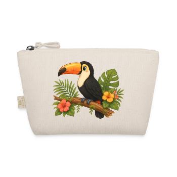 Motif de dessin animé d’oiseau tropical sur une branche de toucan - Trousse biologique - nature - Devant