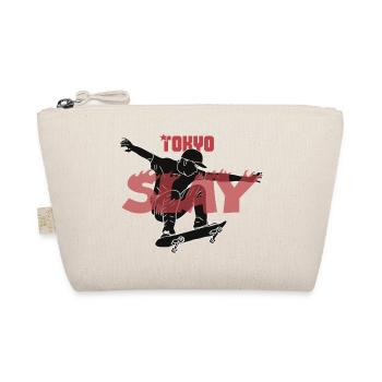 Tokyo Slay Skateboard Design - Organic Pouch - nature - Front
