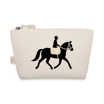 Rider Horse Silhouette Logo - Organic Pouch - nature - Front