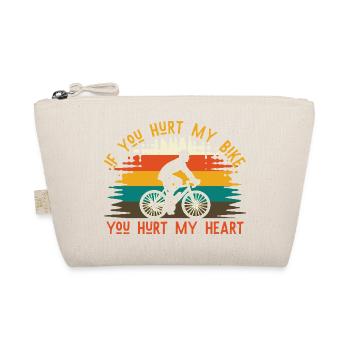 If You Hurt My Bike – Radliebe Retro - Bio-Täschchen - Natur - Vorne