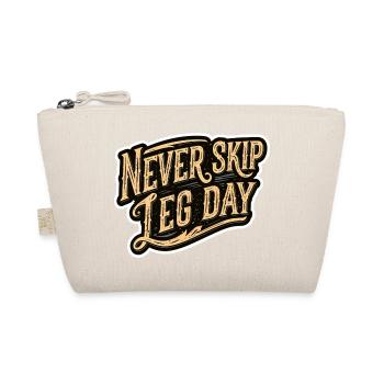 Gym Insider Bodybuilding Leg Day Joke Fitness - Organic Pouch - nature - Front