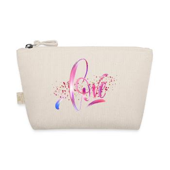 Colorful Love in Brush Waves - Organic Pouch - nature - Front