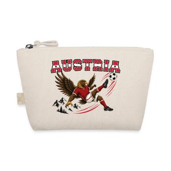 Austria Fußball Adler Alpen Fan Sport Retro - Bio-Täschchen - Natur - Vorne