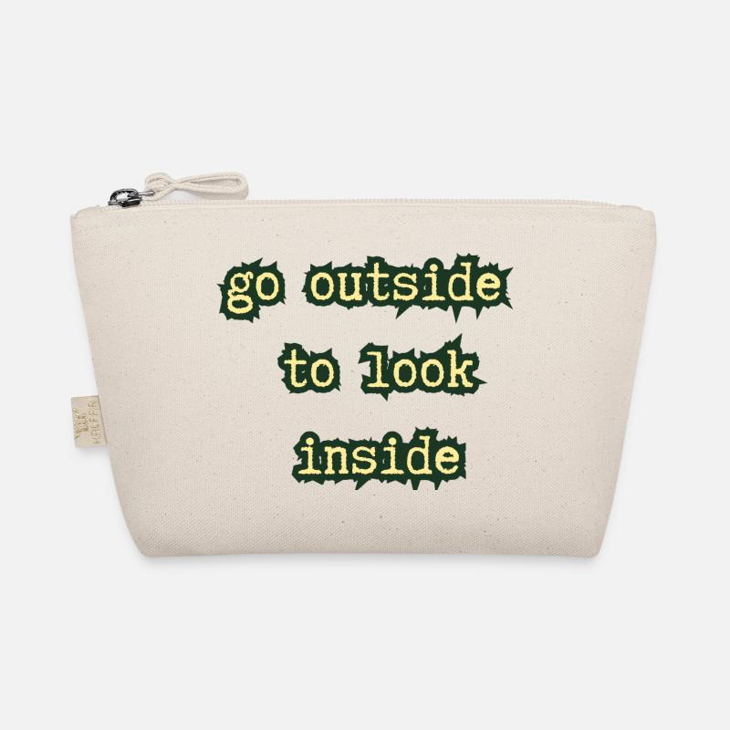 Go Outside to Look Inside - Bio-Täschchen - Natur