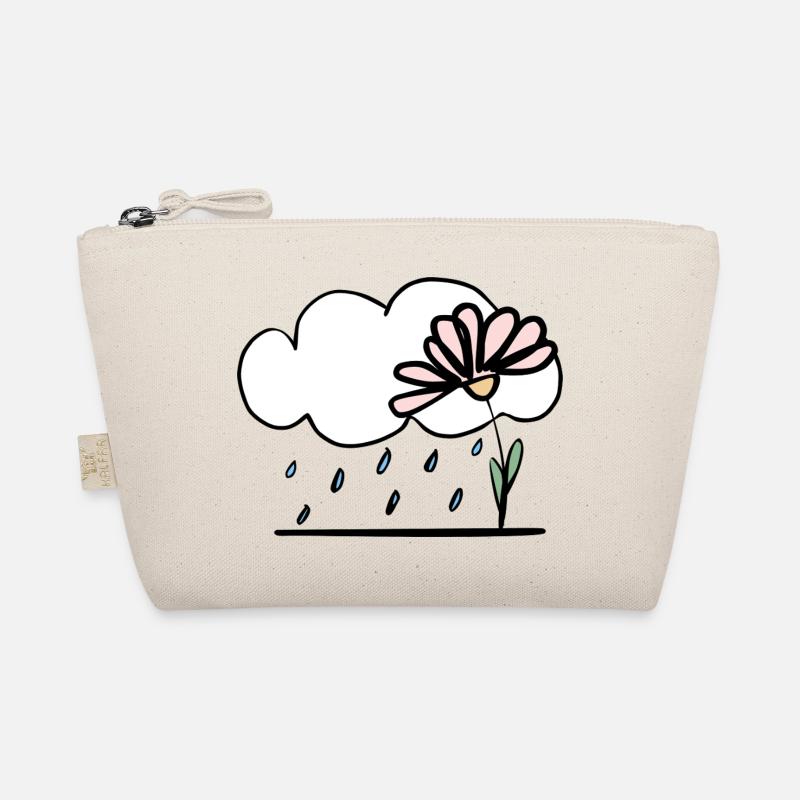 Blume im Regen Bio-Täschchen