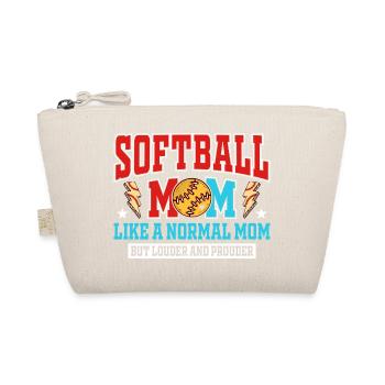 Softball Mom Louder And Proud - Organic Pouch - nature - Front