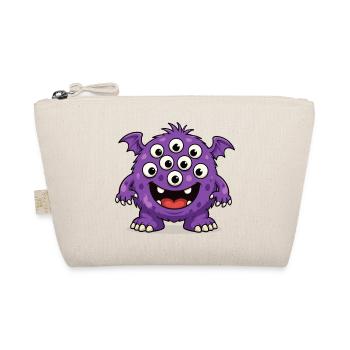 Purple monster with many eyes - Organic Pouch - nature - Front