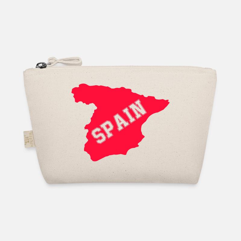 Spain silhouette with diagonal SPAIN Organic Pouch