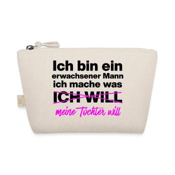 Papa, Vater macht was Tochter will Vater, Geschenk - Bio-Täschchen - Natur - Vorne