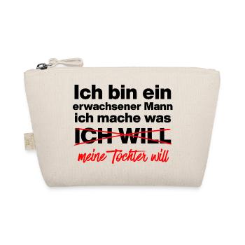 Papa, Vater macht was Tochter will Vater, Geschenk - Bio-Täschchen - Natur - Vorne
