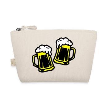 Bier Anstoßen Saufen - Bio-Täschchen - Natur - Vorne