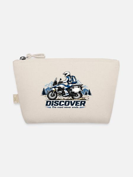 Discover – Motorrad Abenteuer Touren Fahrer - Bio-Täschchen - Natur