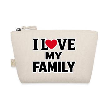 Ich liebe meine Familie - Bio-Täschchen - Natur - Vorne
