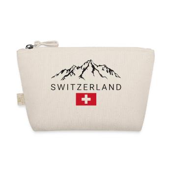 T-shirt Suisse Montagne Drapeau Alpes - Trousse biologique - nature - Devant