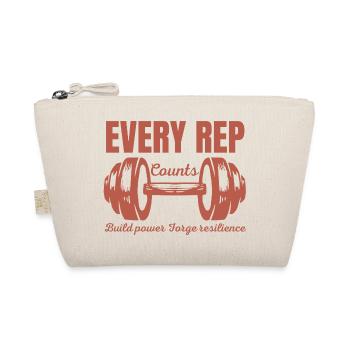 Every Rep Counts Barbell Fitness Gym Motivation - Organic Pouch - nature - Front