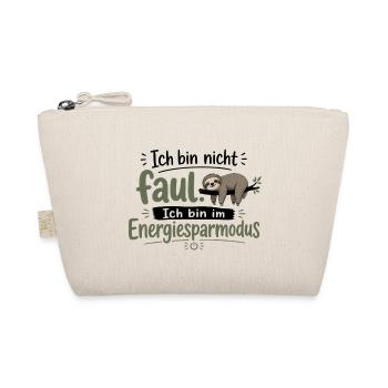 Ich bin nicht fault Energiesparmodus - Bio-Täschchen - Natur - Vorne