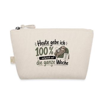 100% Energie verteilt: Wochenplan-Sloth - Bio-Täschchen - Natur - Vorne