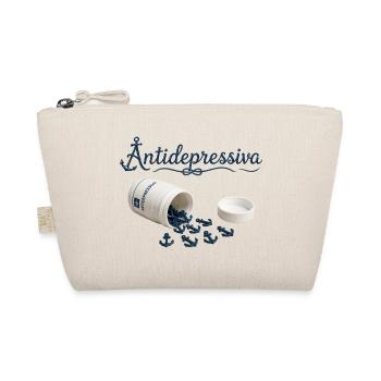 Antidepressive Anker Glitter Logo - Bio-Täschchen - Natur - Vorne